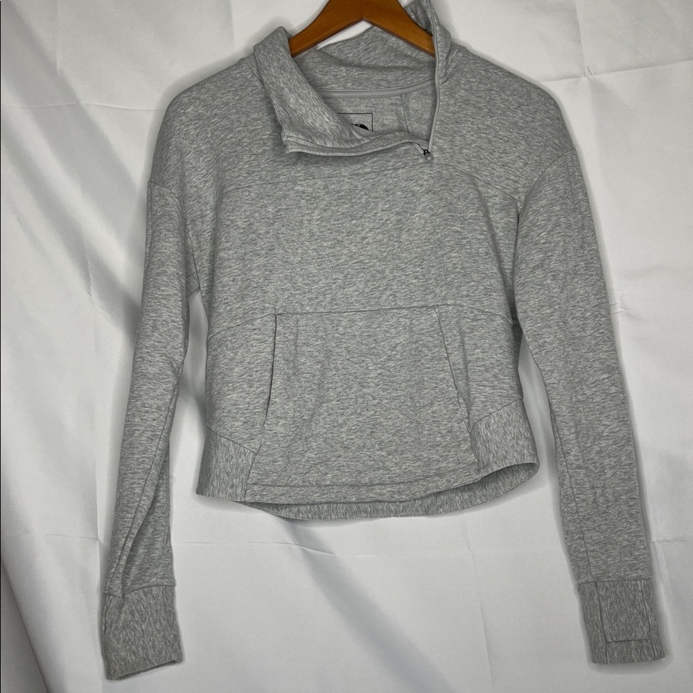 The North Face Cropped Asymmetrical Zip Sweatshirt